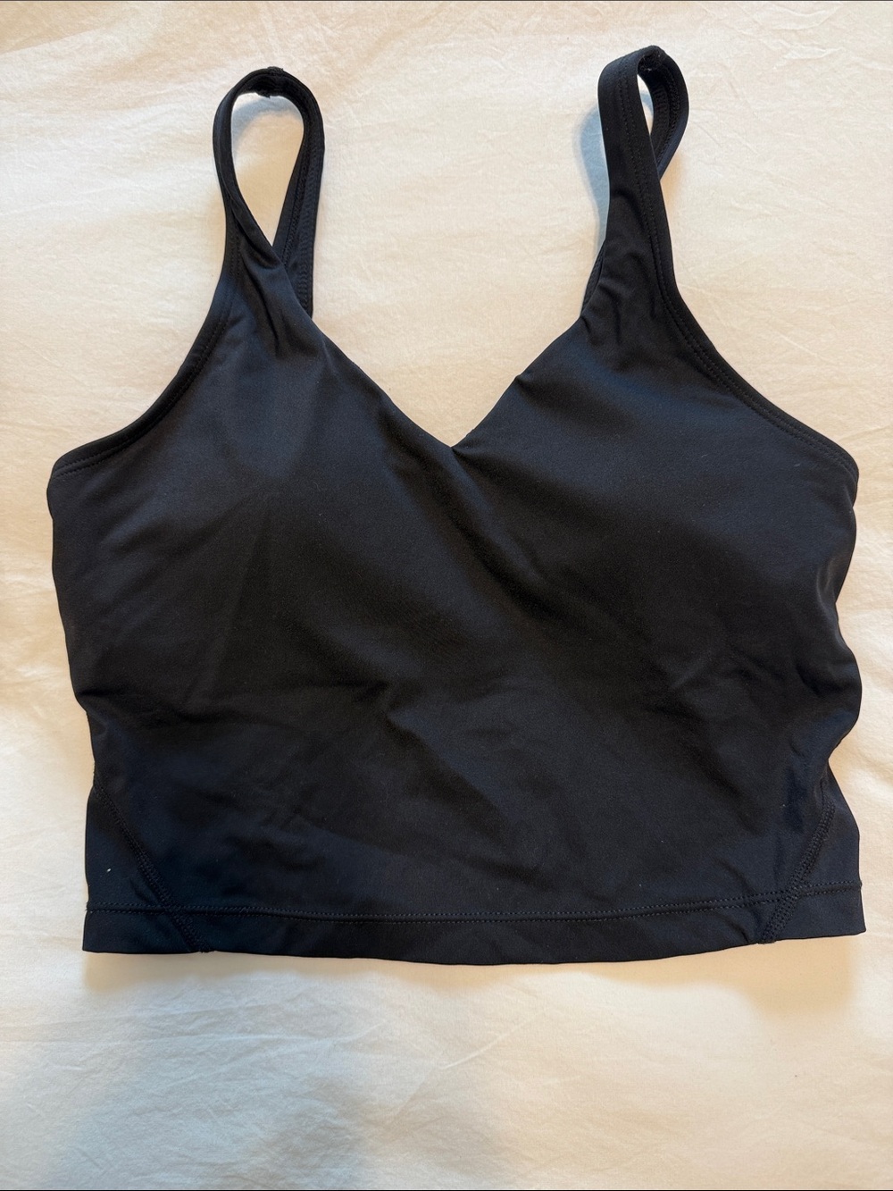 Women's Black Seamless workout crop tank
